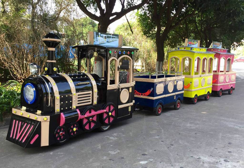三亚景区广商场无轨观光小火车电动儿童游乐设备小火车可坐人户外玩具